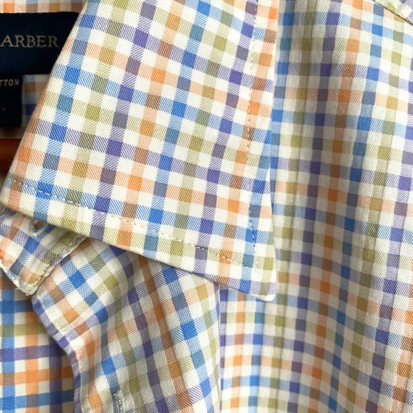 NWOT Scott Barber Multi-Color Spring Button-Down Shirt - Picture 4 of 8